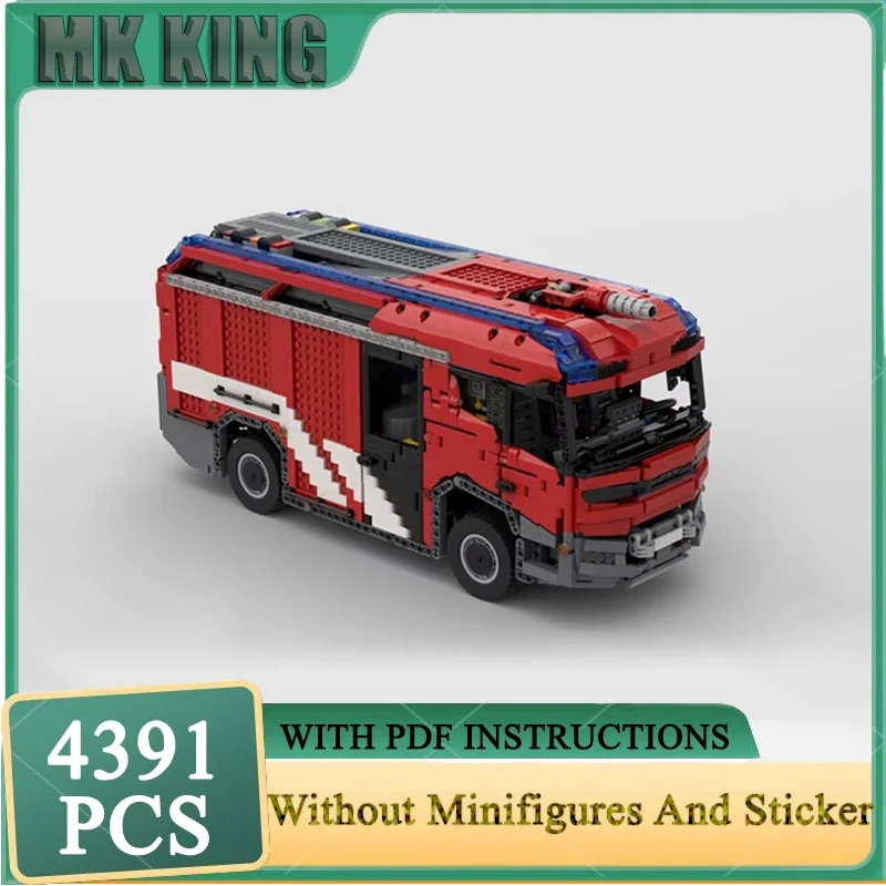 

Urban Fire Trucks Model Moc Building Blocks Technology Bricks Car Series Vehicle DIY Construction Toy For Holiday Gifts