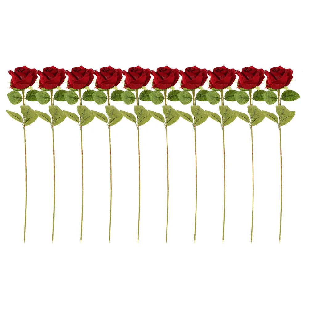 

10Pcs Simulation Roses Realistic Artificial Flower Centerpiece for Wedding Valentine's Day Home Decor Bridal Shower Party