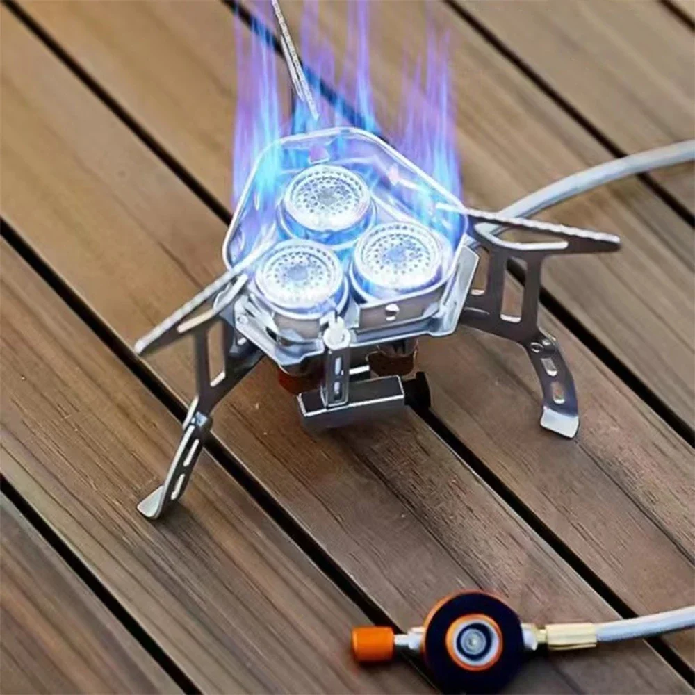 Уличная печь для пикника, трехпанельная печь из нержавеющей стали, ветрозащитная печь