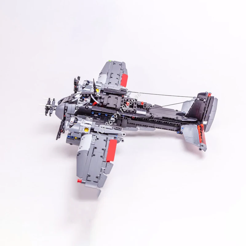 1136 шт. MOC двухмоторный многоцелевой боевой самолет технические строительные блоки пластиковые рождественские игрушки идея подарка изготовление кирпича