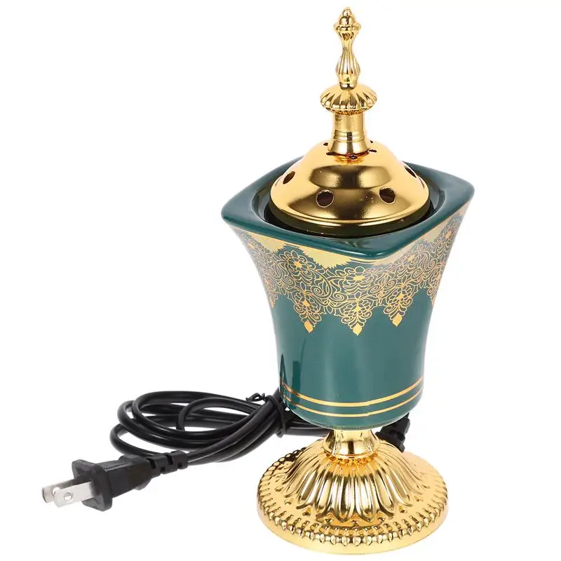 

Electric Incense Burner Frankincense Incense Holder Vintage Arabic Censer Burner Home Office Yoga Spa Ornament US Plug New 2025