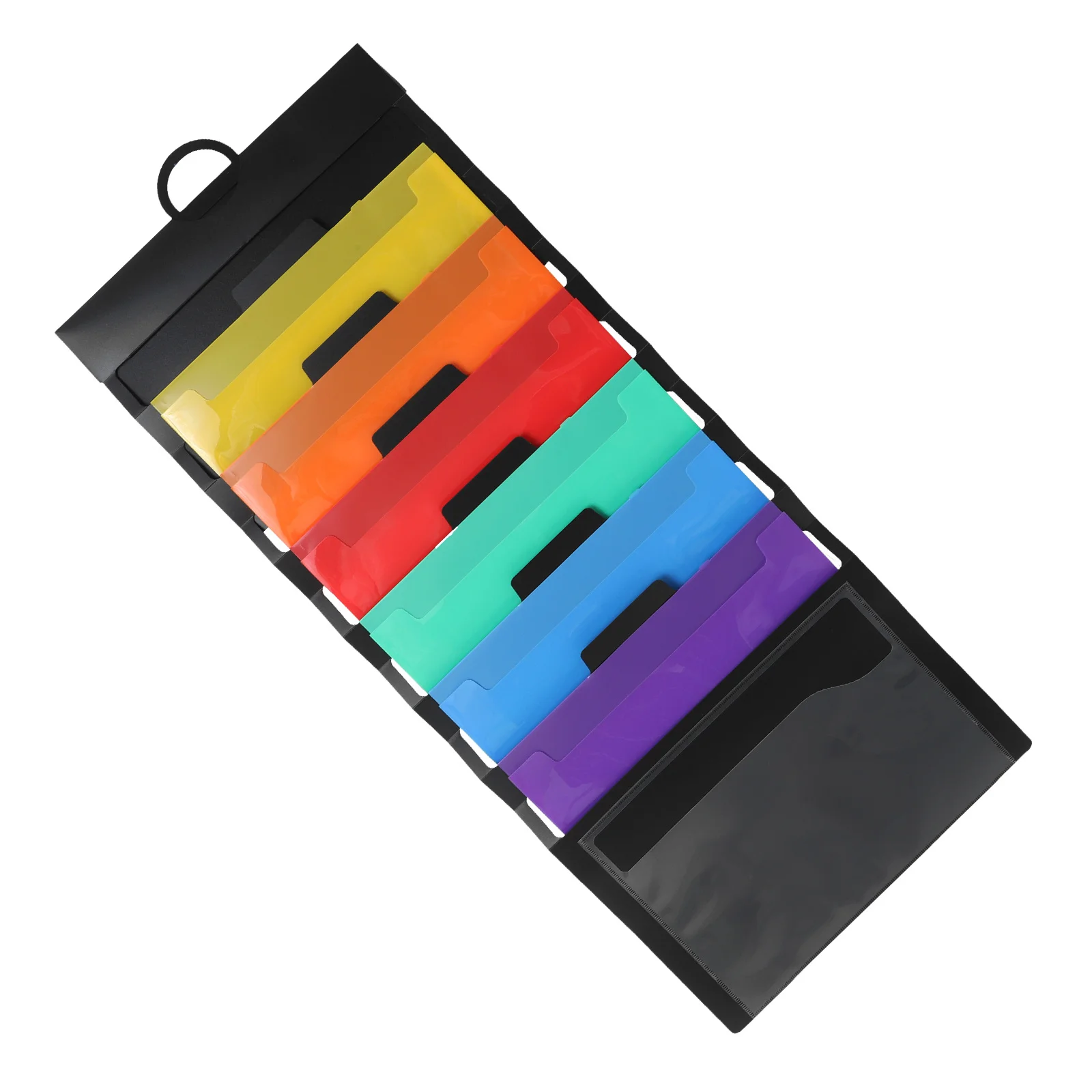 

6-карманный органайзер для файлов-аккордеона, портативный держатель для документов, настенный держатель для хранения в домашнем офисе, в классе, черный над дверью