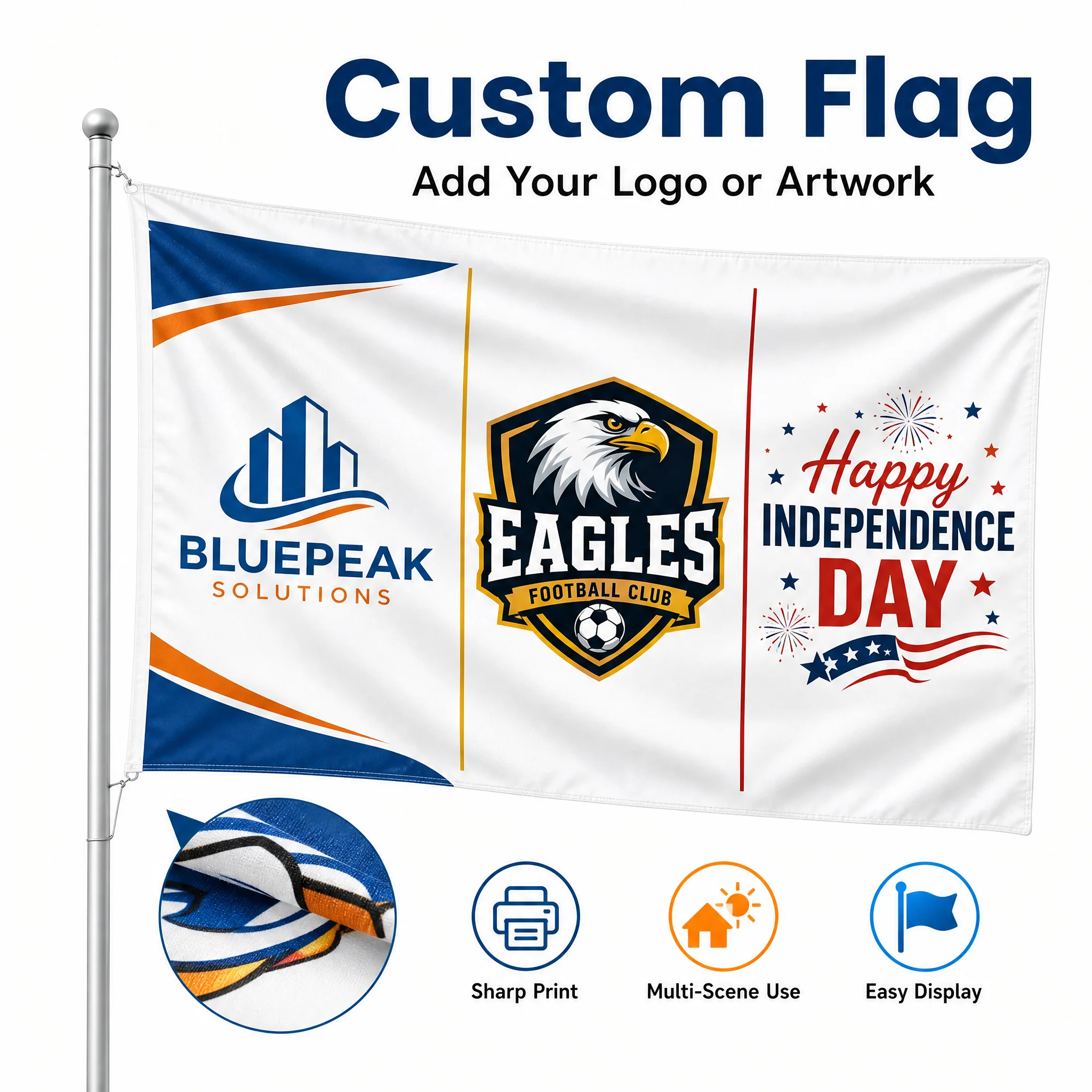 Personalized Custom Flag Outdoor Banner Custom Design Logo Printing Advertising Sign Wedding Party Garden Decoration