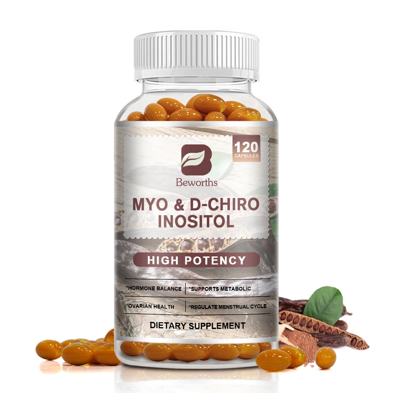 

BEWORTHS Myo-Inositol & D-Chiro Inositol Capsule for Healthy Cycles Ovarian Function,Hormone Balance,Women Fertility Supplement