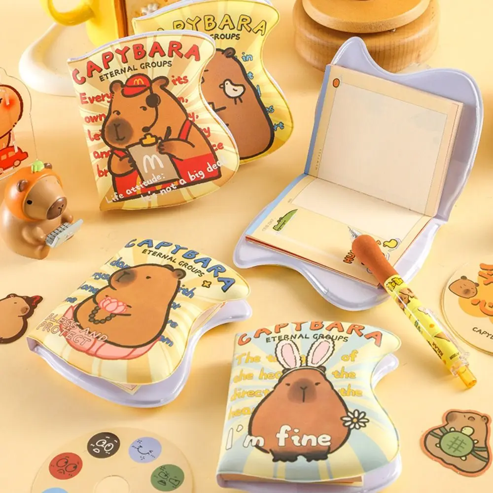 

Funny Press Slow Rebound Squeeze Toy Notepad Interesting Cute Color Page Notebook Capybara 3D Sensory Notepad Studnet