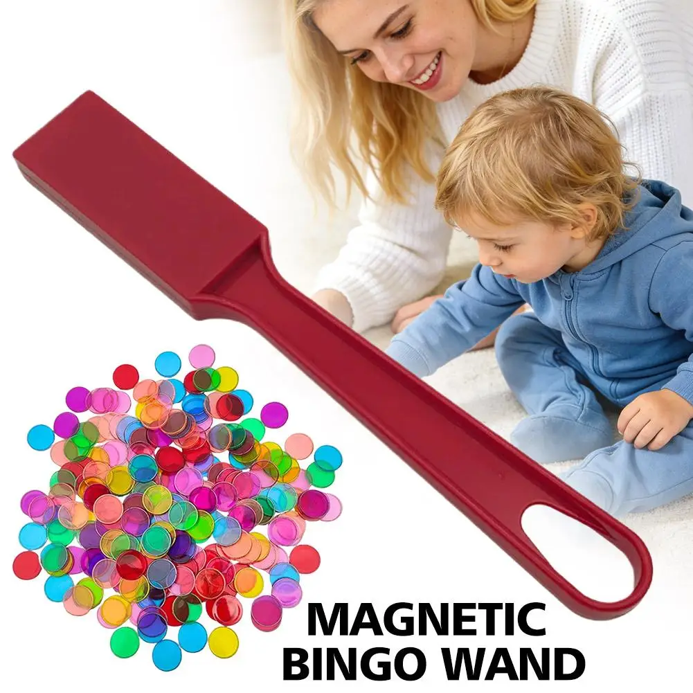 Montessori Magnetic Wands and Bingo Chips Games Color Counting and Sorting Learning Teaching Aids Educational Toys for Children
