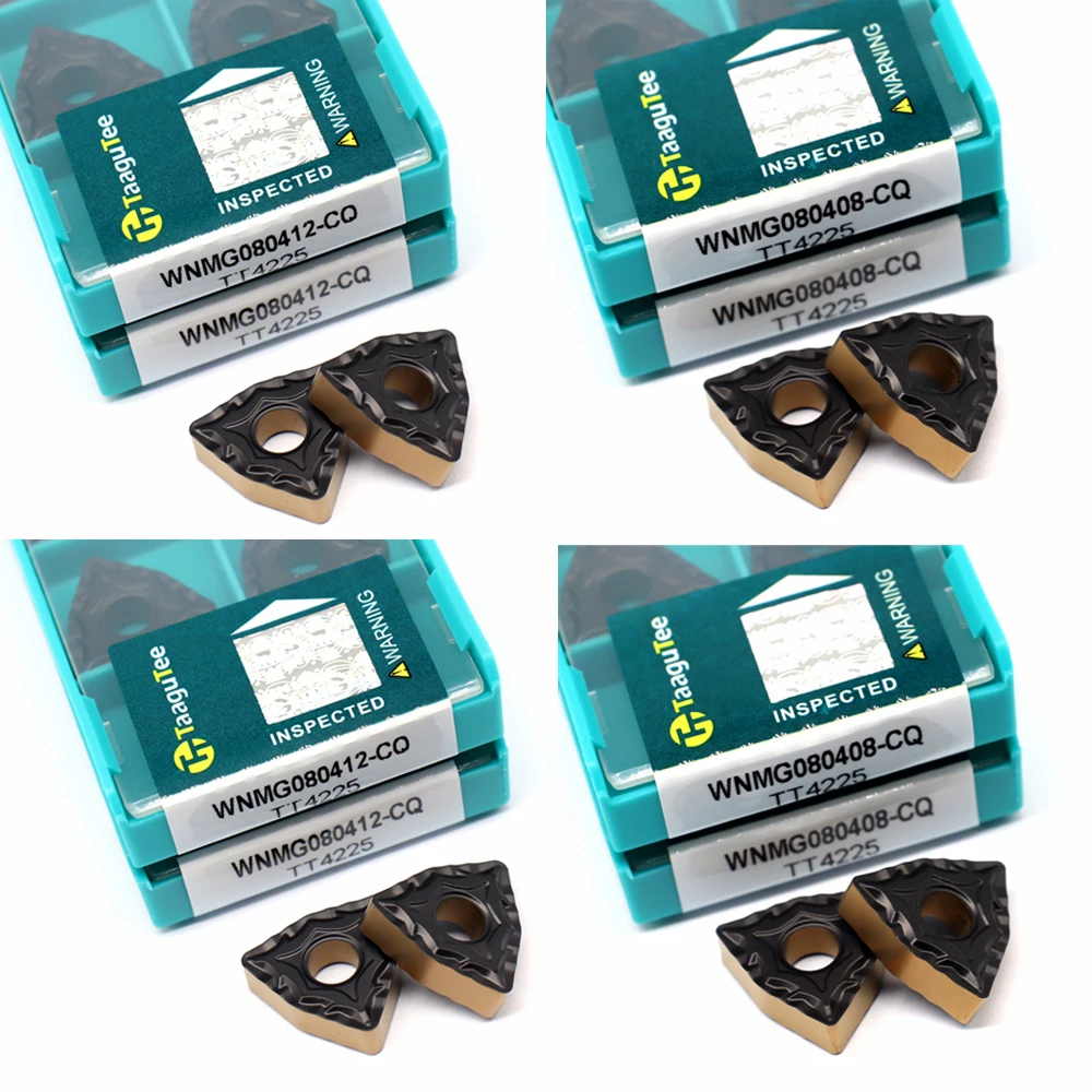 Ferramenta de Torneamento Externo de Inserção de Carboneto Lâmina para Aço Wnmg Cut Cnc Lathe Cutter 10 Pcs Wnmg080408 cq Tt4225 de Alta Qualidade
