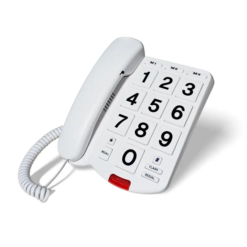 AED7-Landline Phones For Seniors, Adjustability Features, One-Touch Dialling,Big Button Phone For Seniors, Hard Of Hearing