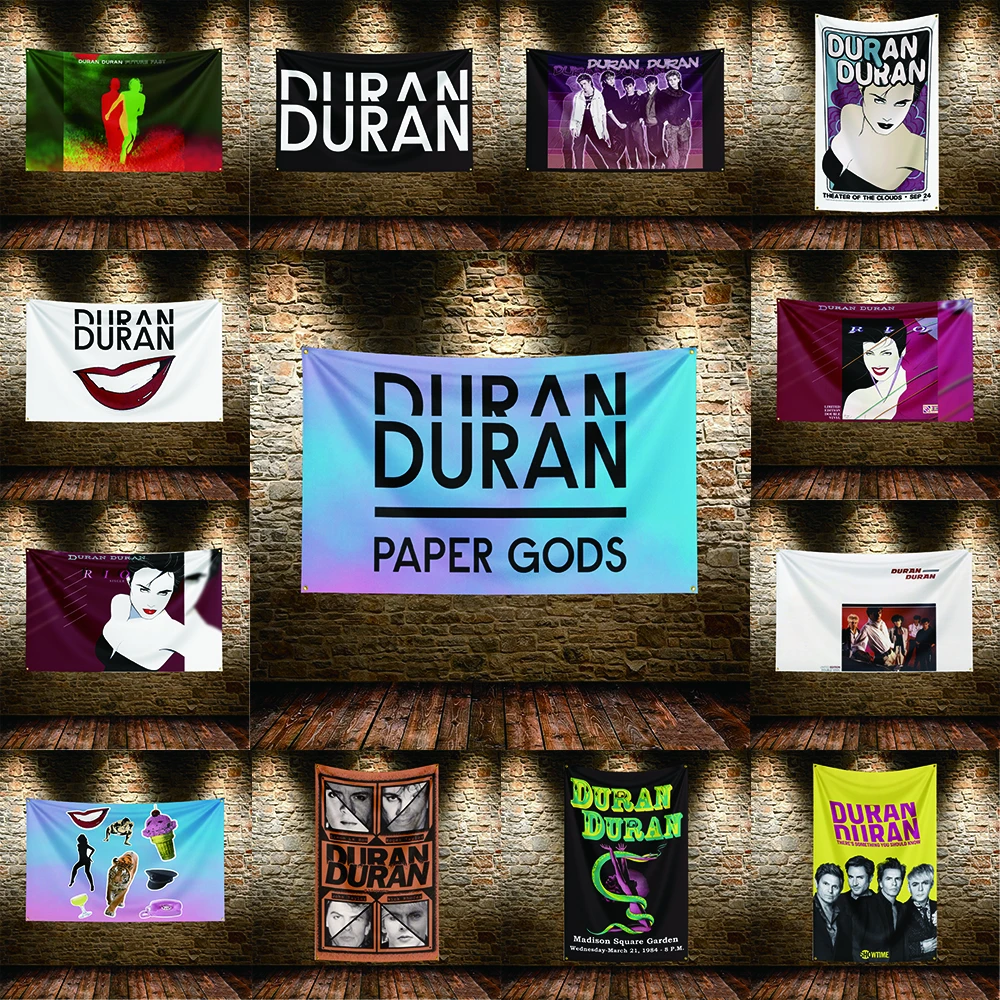 Duran Duran Music Flag HD Printed Fade Resistant Hanging Banner For Camping Indoor Livingroom Wall Home Festival Party Decor