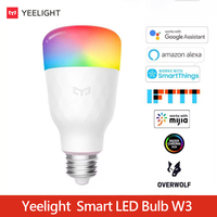 Yeelight Smart LED Bulb W3 E27 Multicolor Ambient Light Wifi Voice Control 1700K-6500K For Mi Home Alexa Google SmartThings