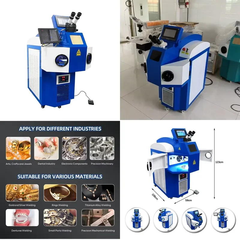 for Factory Goldsmith 200W Laser Spot Welding Machine for Jewelry Gold Silver Brass Platinum Ring Bracelet Repair