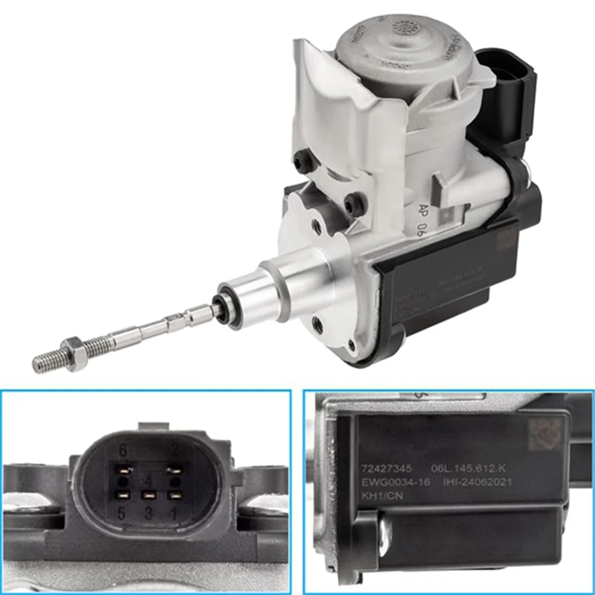 

#53W Automotive Parts & Accessories,Boost Turbo Diverter Blow Off Valve Electric Actuator for Porsche,Black&Silver