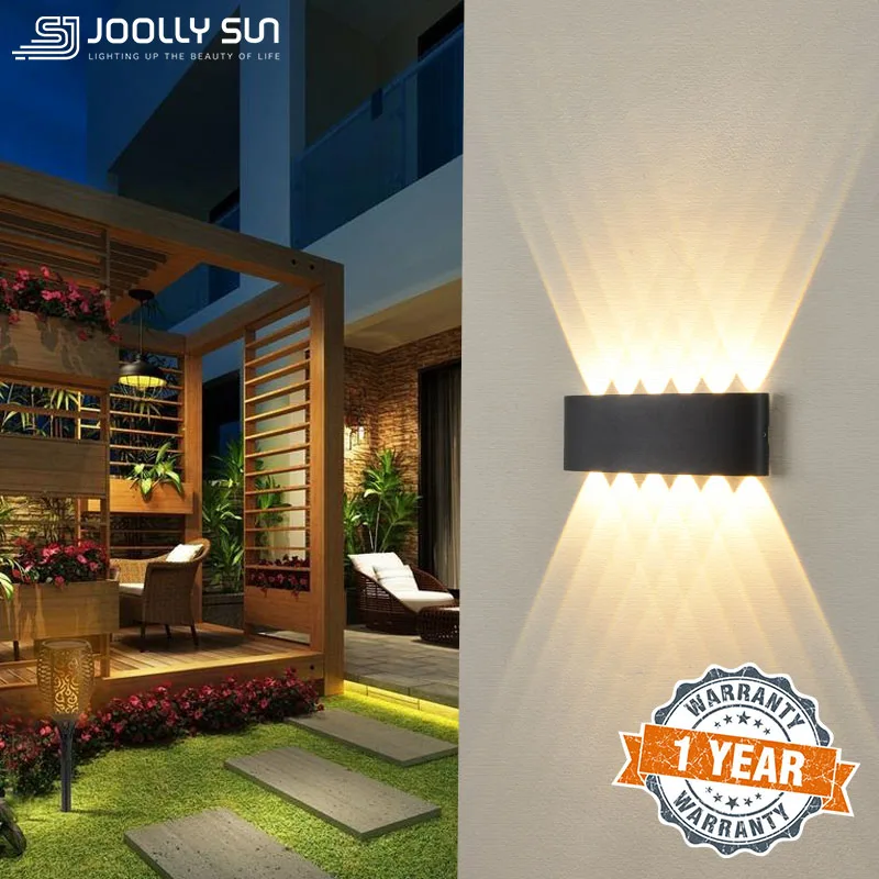 

JoollySun Outdoor Wall Light Modern Lighting Waterproof Wall Lamp for Home Decor Balcony Garden Porch External LED Sconce Lamps