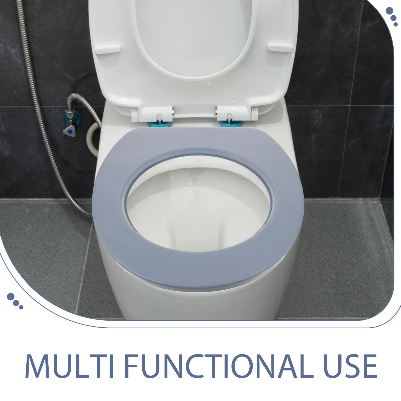 

Universal Fit Toilet Seat Cushion Soft Padded Cover Warm Washable Bathroom Toilet Mat for Indoor Outdoor Use Bathroom Supplies