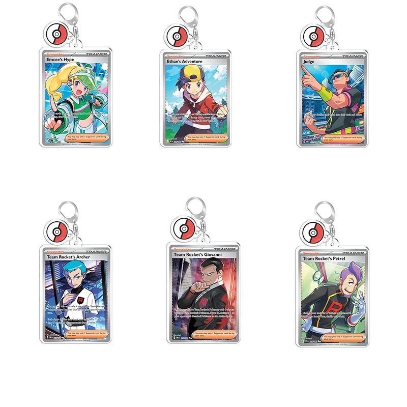Pantalla artística para Pokemon Lopunny Card PTCG llavero Emcee Ethan Judge Archer Giovanni Petrel Proton Yamaha Moltres Ethan Mewtwo