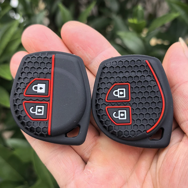 2 Buttons Silicone Car Remote Key Shell Protection Case Fob for Suzuki Sx4 Swift Liana Large Vitara Key Cover, Car Styling