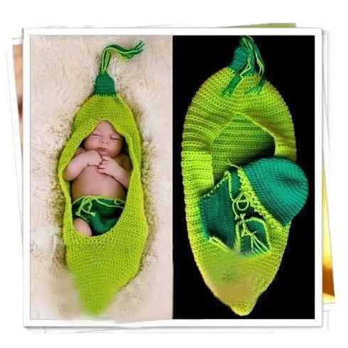 Children Photography Clothing Newborn Yarn Knitted Cartoon Sleeping Bag Handmade Yarn Weaving Baby Photography Clothing