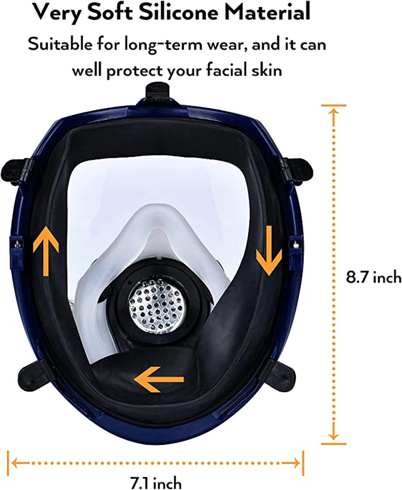 6800 chemical respirator gas mask MMM dust mask coating pesticide industrial spray silica gel full face filter Gas Mask