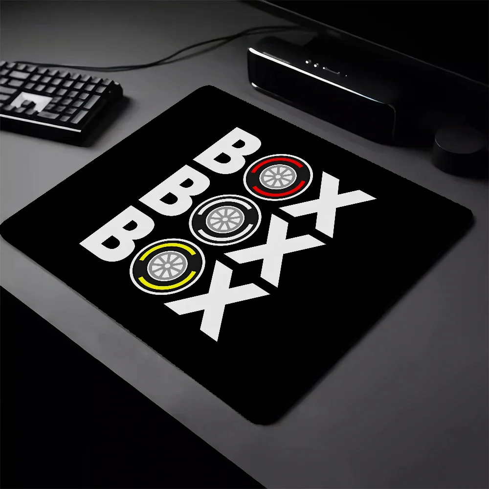 Mousepad Gamer Box Box Box F1 Tyre Compound White Text Design Mouse Pad Gaming Mouse Mat Small Mausepad Pc Accessories Deskmat