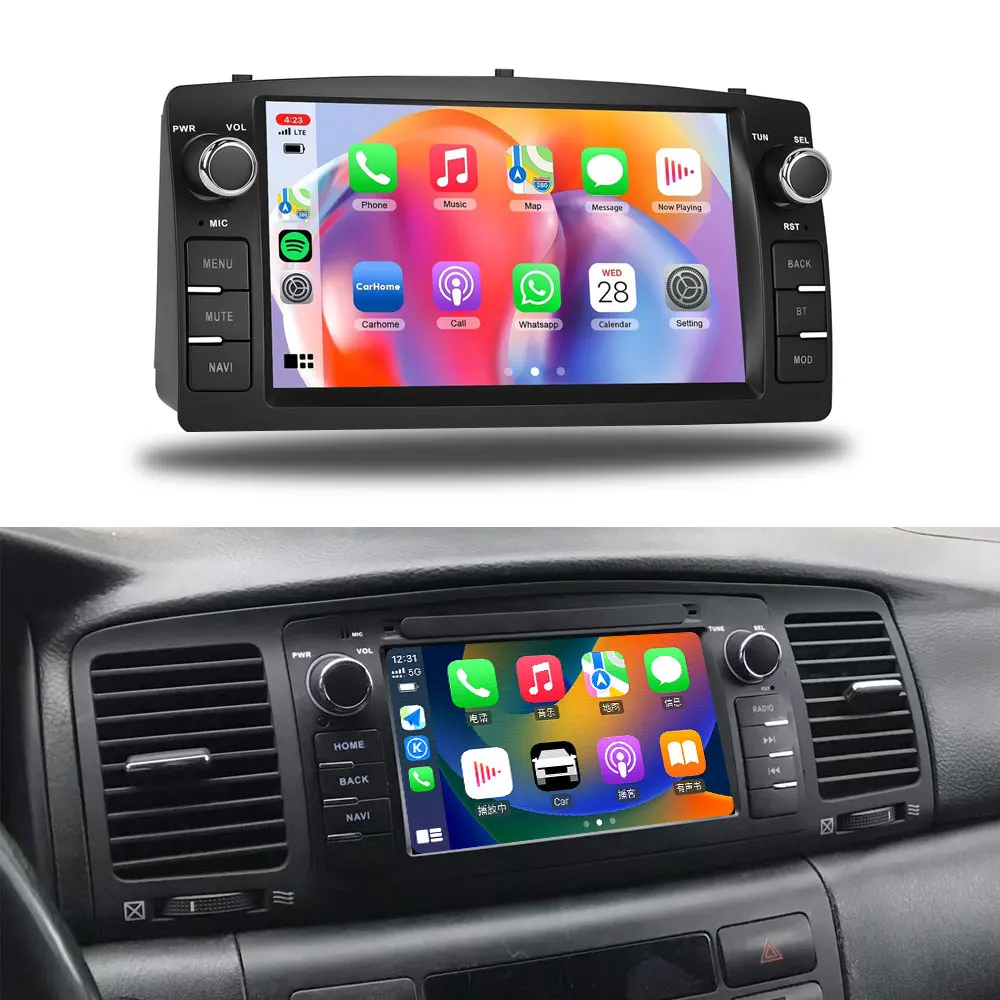 For Toyota Corolla 2000-2006 E120 e 120 BYD F3 2007-2011 GPS Android 12 4G NET Car stereo adio Multimedia Video Player carplay