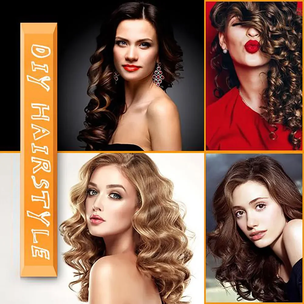 6 Boudins Flexibles Pour Boucler Les Cheveux - 15x1.5 Cm - Outils De Coiffure Neufs