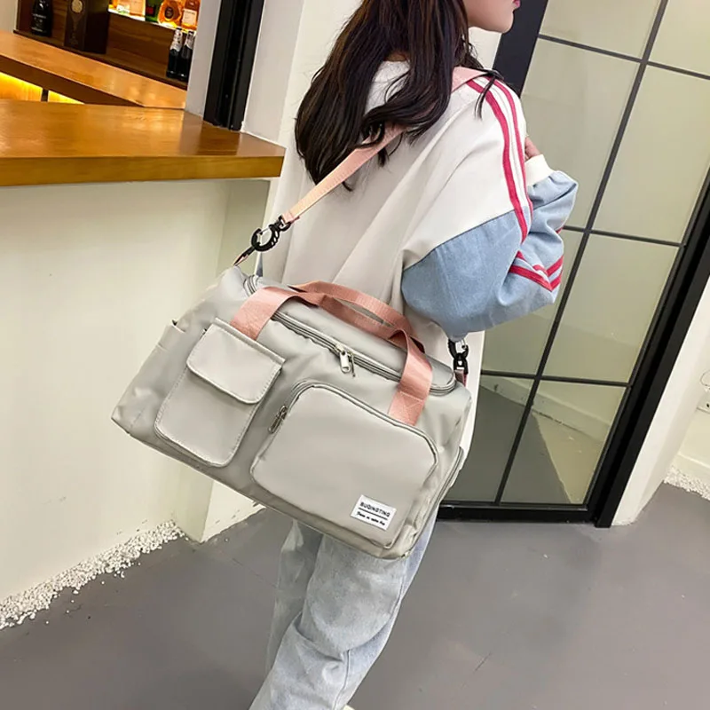 wet and dry separation travel bag big hand bags for women large capacity foldable shopping bag gym sport bag with shoes pocket