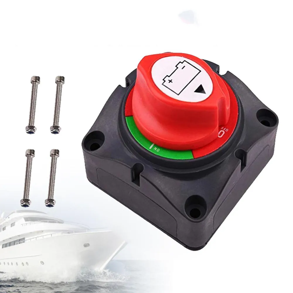 

12V-48V 100A-300A Battery Selector Isolator Disconnect Rotary Switch Cut On/Off Set for Car SUV RV Marine Boat