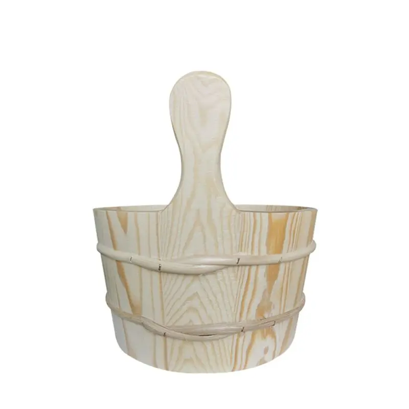 

ABHZ-Деревянное ведро для сауны и ложка Аксессуары для сауны и спа ручной работы Деревянное ведро для сауны