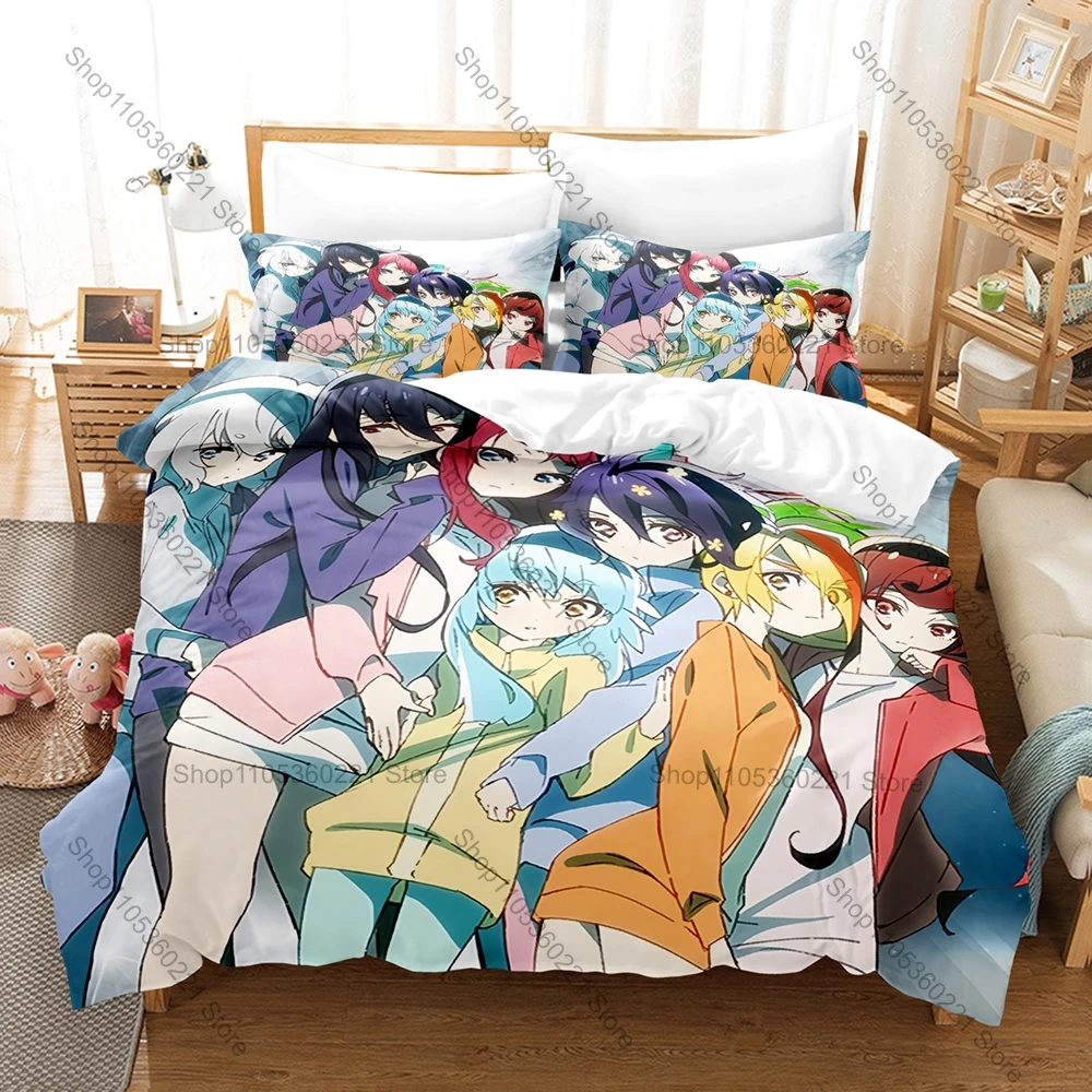 Zombie Land Saga Minamoto Sakura Three Piece Bedding Set Luxury Comforter Set with Queen King Size Cool Two pillowcase Anime