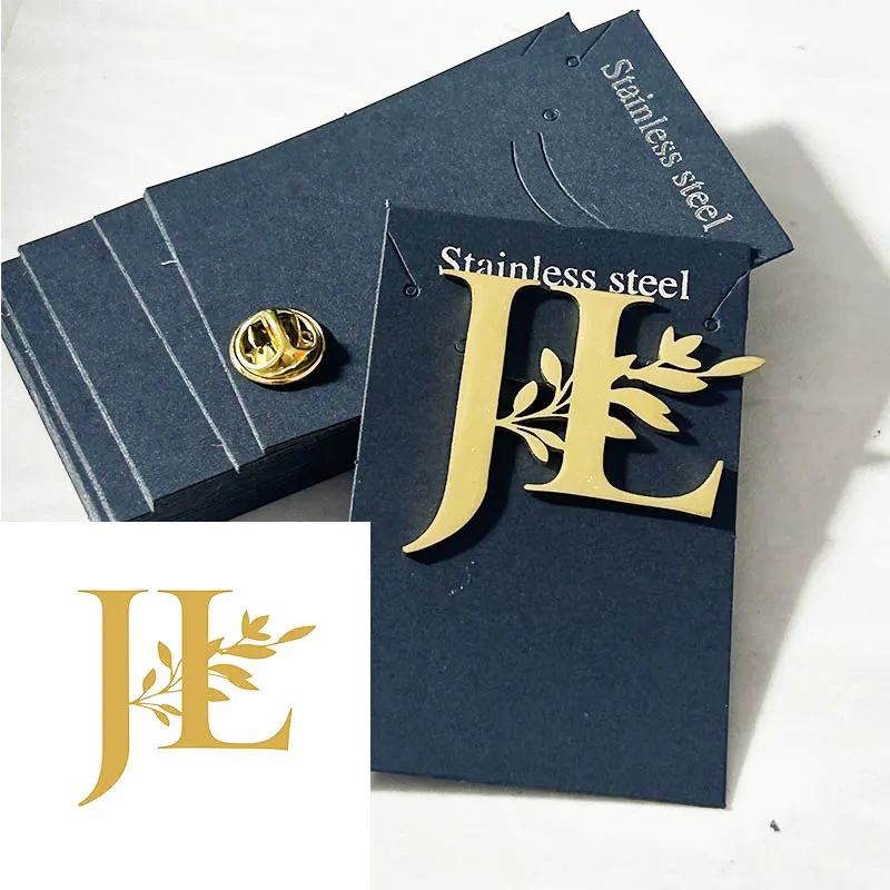 Customized Painting Image Stainless Steel Personalized Company Logo Brooch Collar Pin Badges Jewelry Man Women New Year Gifts