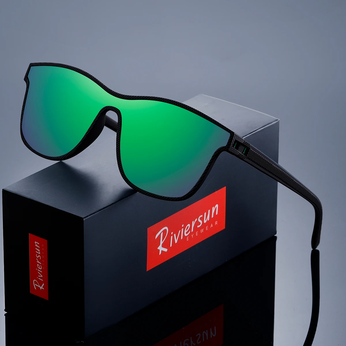 RIVIERSUN موضة الرجال النظارات الشمسية القيادة النساء إطار مربع نظارات UV400 الاستقطاب قطعة واحدة عين القط الصيف في الهواء الطلق النظارات