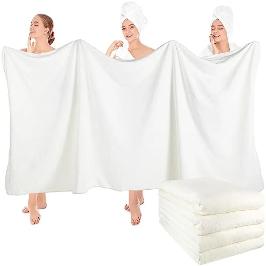 

Набор больших флисовых банных полотенец 0 x 80 дюймов, очень большие, из микрофибры, кораллового велюра, с высокой впитываемостью, 350 г/м²