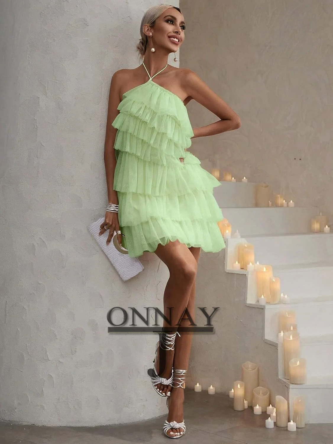 Personalizado elegante babados tule vestidos de baile mini vestido de baile de verão árabe saudita sob medida ocasião vestido de cocktail