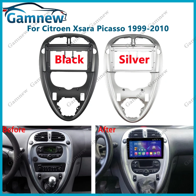 9 Inch Car Frame Fascia Adapter Android Radio Dash Fitting Panel Kit For Citroen Xsara Picasso 1999-2010