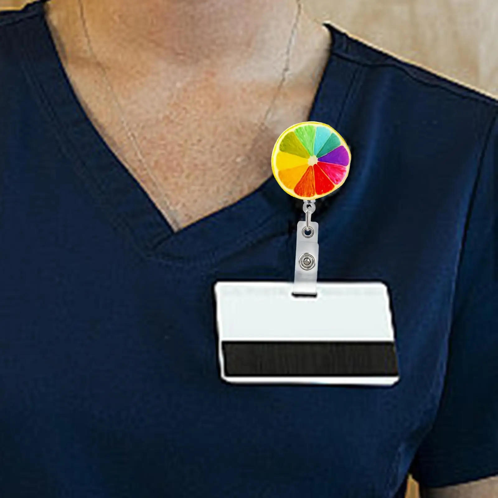 Badge ID Holder Medical ABS Retractable Case with Belt Clip Name Card Tag Reel for Women Nurse Student Office