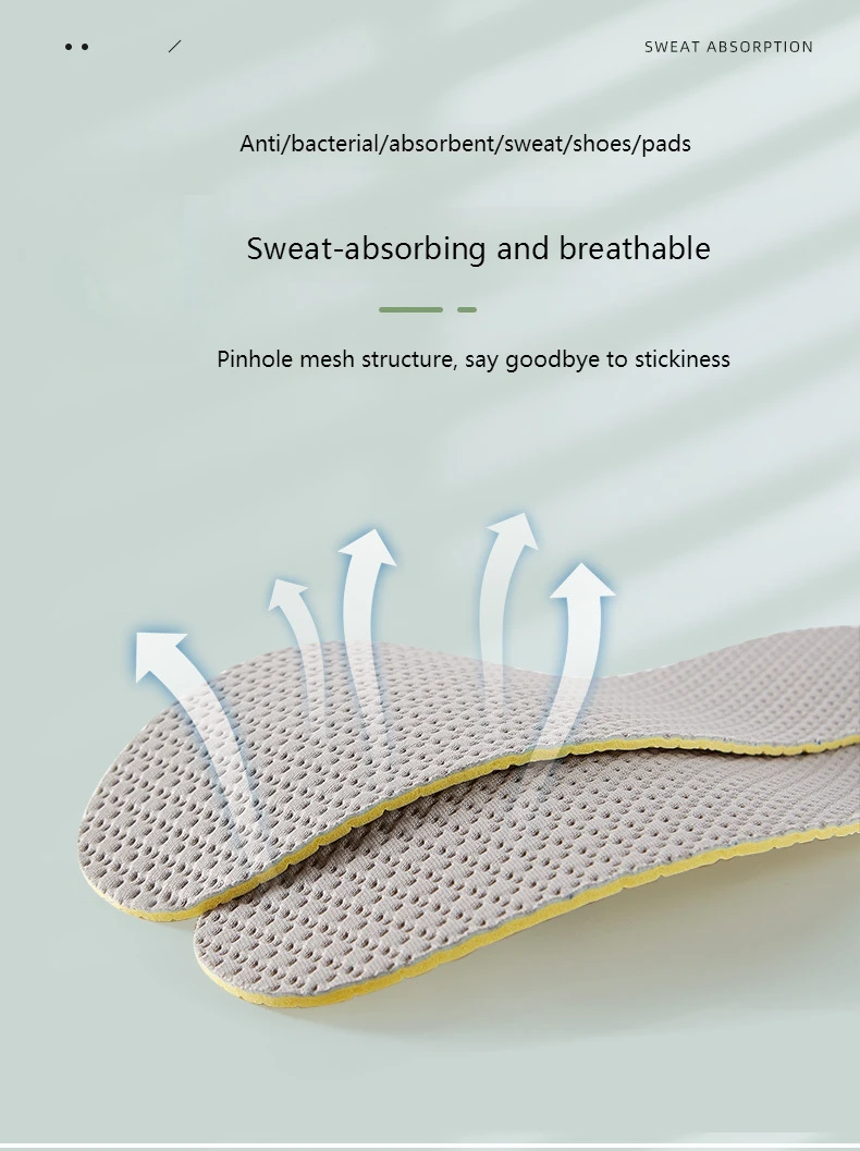 Memory-Schaum-Einlegesohlen für Schuhe, atmungsaktiv, Deodorant, Laufen, Sport-Einlegesohle für Füße, rutschfeste Vorlage, weiche, bequeme Schuhsohle – Detail 10