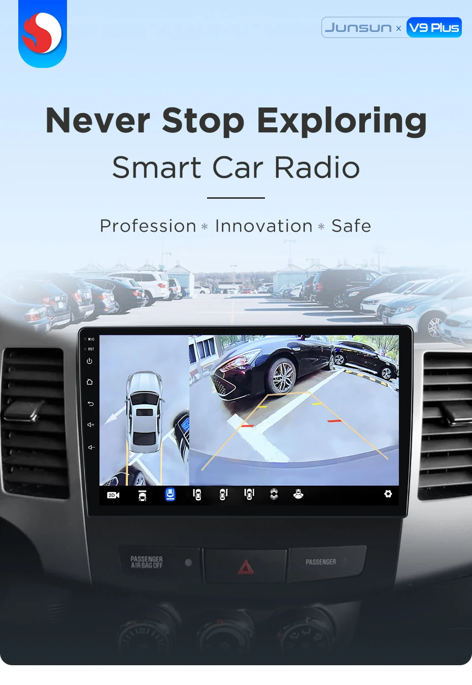 Junsun 360 Kamera Android Wireless CarPlay Autoradio für Mitsubishi Outlander XL 2 2005-2011 Citroen C-Cross Intelligente Systeme – Detail 2
