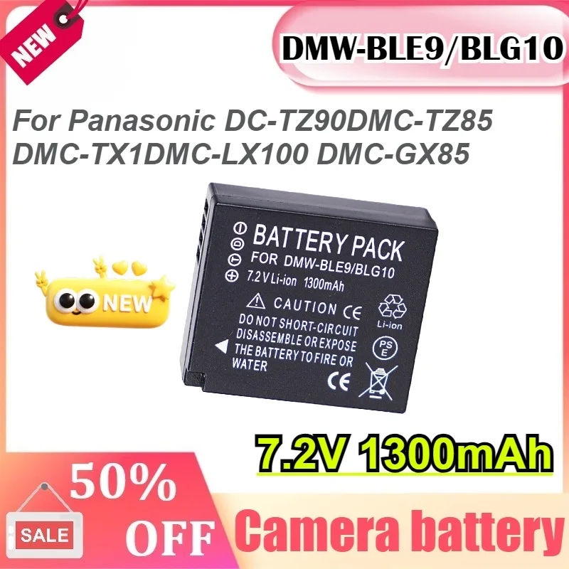 

7.2V 1300mAh for Panasonic DMW-BLE9E DMW-BLG10 DMW BLG10E BLG10GK Camera Battery