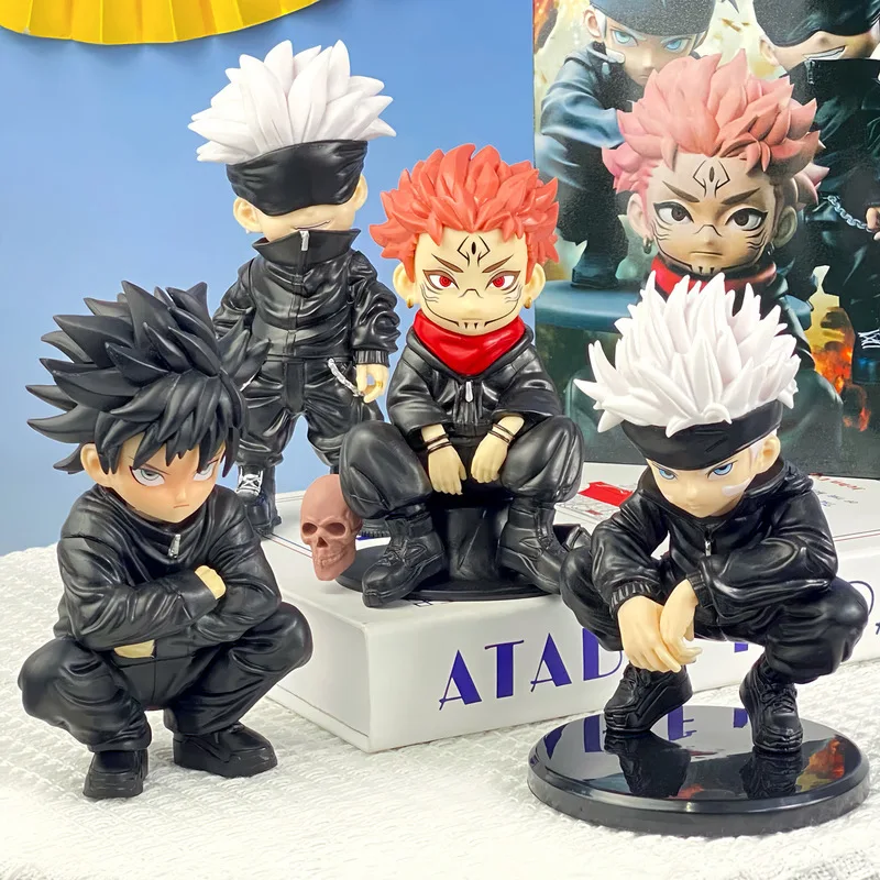 Jujutsu Kaisen: Gojo Satoru Itadori Yuji Fushiguro Megumi عمل نموذج لجسم تمثال رائع هيكل السيارة حلية لعب الصبي الهدايا