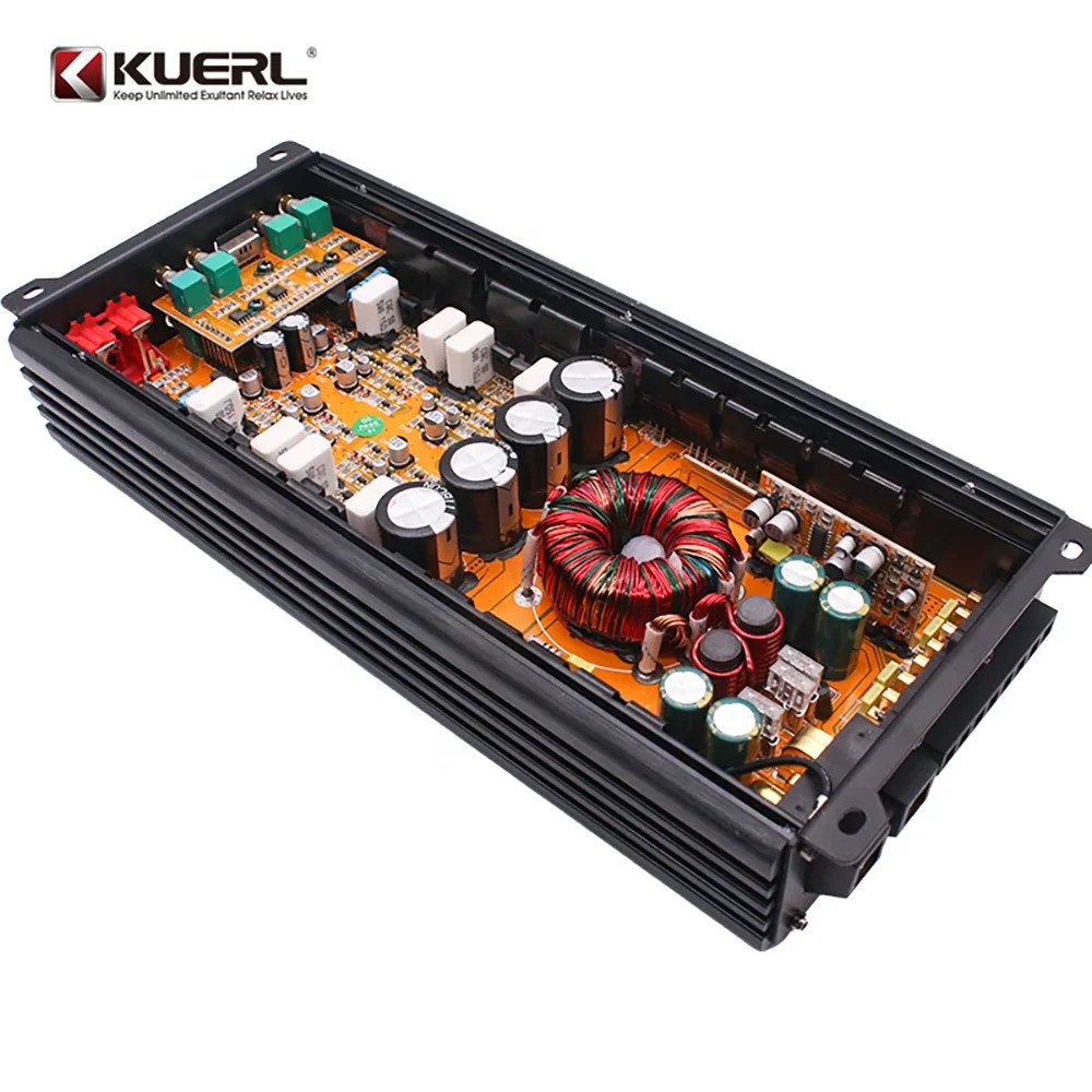 Kuerl professional wholesale 100W*4 high power 12V audio amplifier system class AB 4 channel car power amplifier