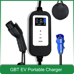 GB/T portable ev charger 7kw byd electric car Vehicle electrical appliances gbt 16A 32A ev charging stations EVSE Wallbox