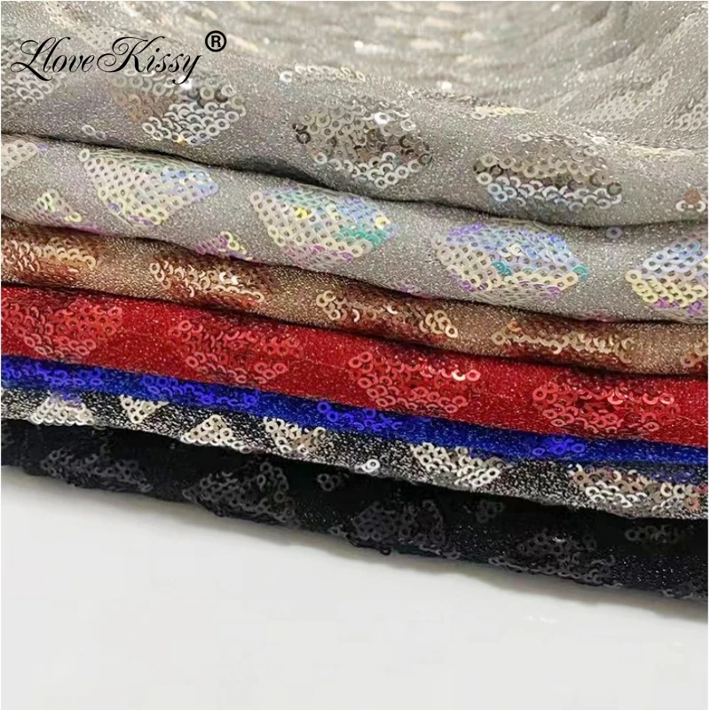 

Товары производителя, блестящие и модные сумки для детской одежды с вышивкой бриллиантами, обувь, ткань с блестками, ширина 125