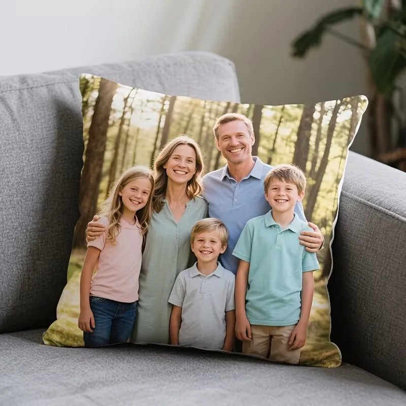 

1Pc Custom Photo Pillowcase - You Can Upload Your Own Photos! Compatible with Various Photo Formats, with Zipper Design, Machine Washable Modern Home Decoration Gifts, Suitable for Birthdays, Christmas, Valentine's Day, and Other Occasions.