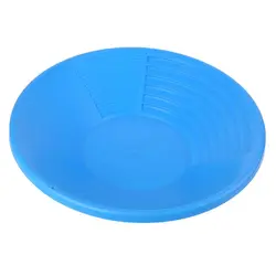 Gold Pan Panning Bowl Duel Riffles Mining Plastic Pan Gold Washing Bowl  Rushing Sifting Classifying Gold Tool Blue