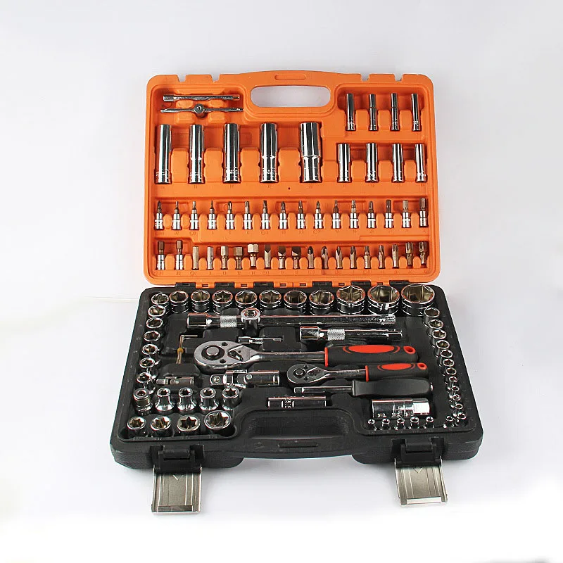 

2025 108Pcs Hand Tools for Car Repair Household Ratchet Socket Wrench Set Auto repair tools and hardware tools