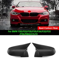 Para BMW F20/F22/F30/F35/F34/F32/F33/F36/E84(LCI)/I3 tapas de espejo retrovisor de puerta lateral de fibra de carbono seca Real reemplazo Exterior