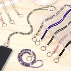Glitter Rhinestone Phone Lanyard Phone Diamond Crystal Chain Straps Keychain Hanging Anti-lost Rope