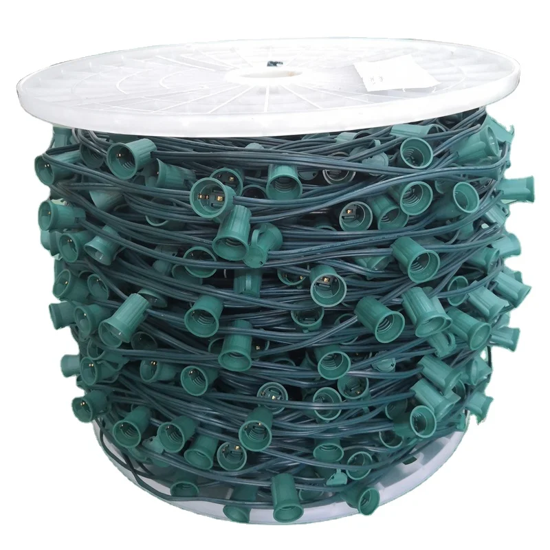 SPT-1 Wire C9 1000 Socket Spool Commercial Christmas Light Stringer
