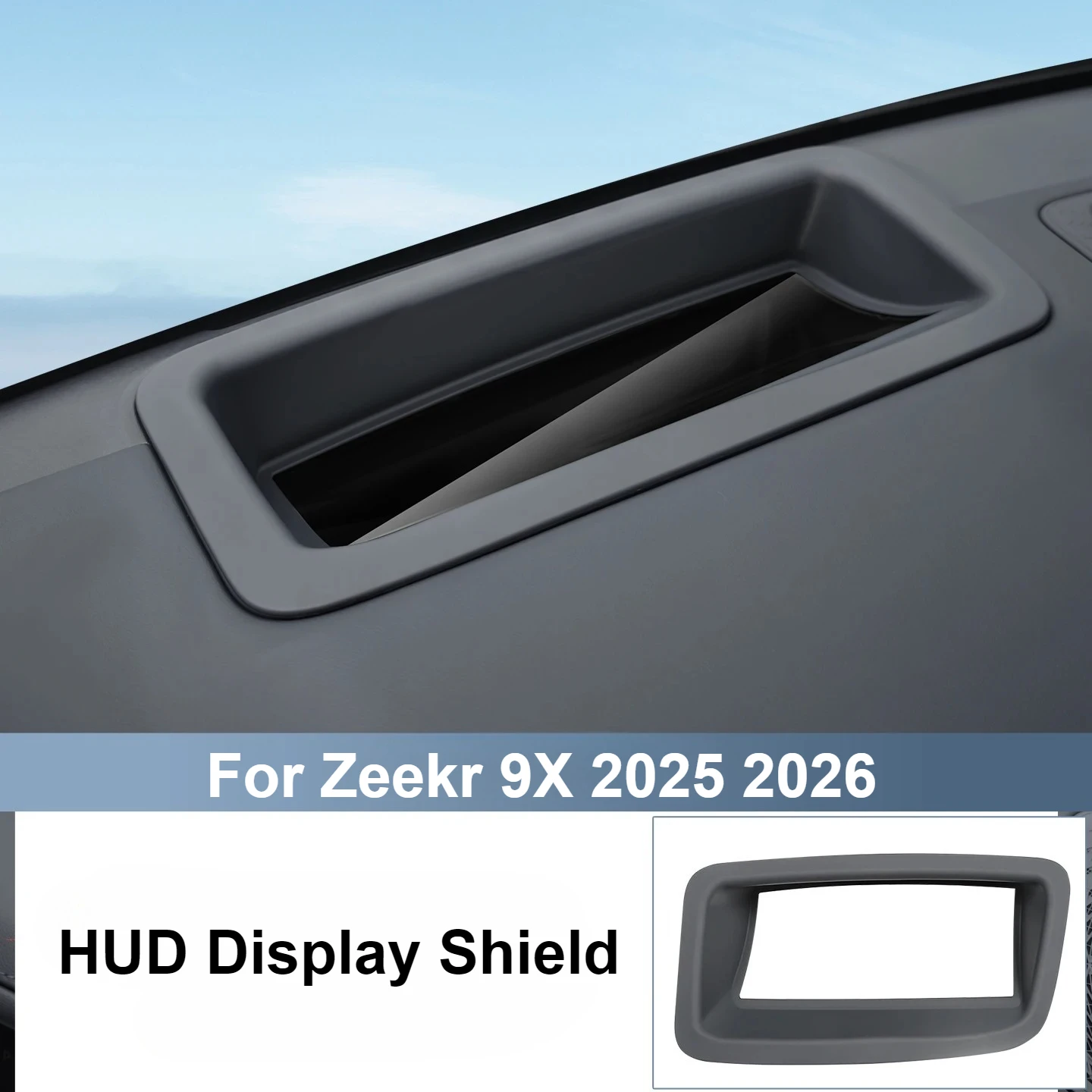 

For Zeekr 9X 2025 2026 Head-Up Display Protective Cover HUD Guard Frame Scratch-Resistant Durable Interior Accessory