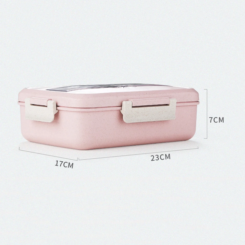 

3 Compartments 1000Ml Lunch Box Bento Container Food Storage Microwave Safe Ecofriendly Practical Kitchen Barware